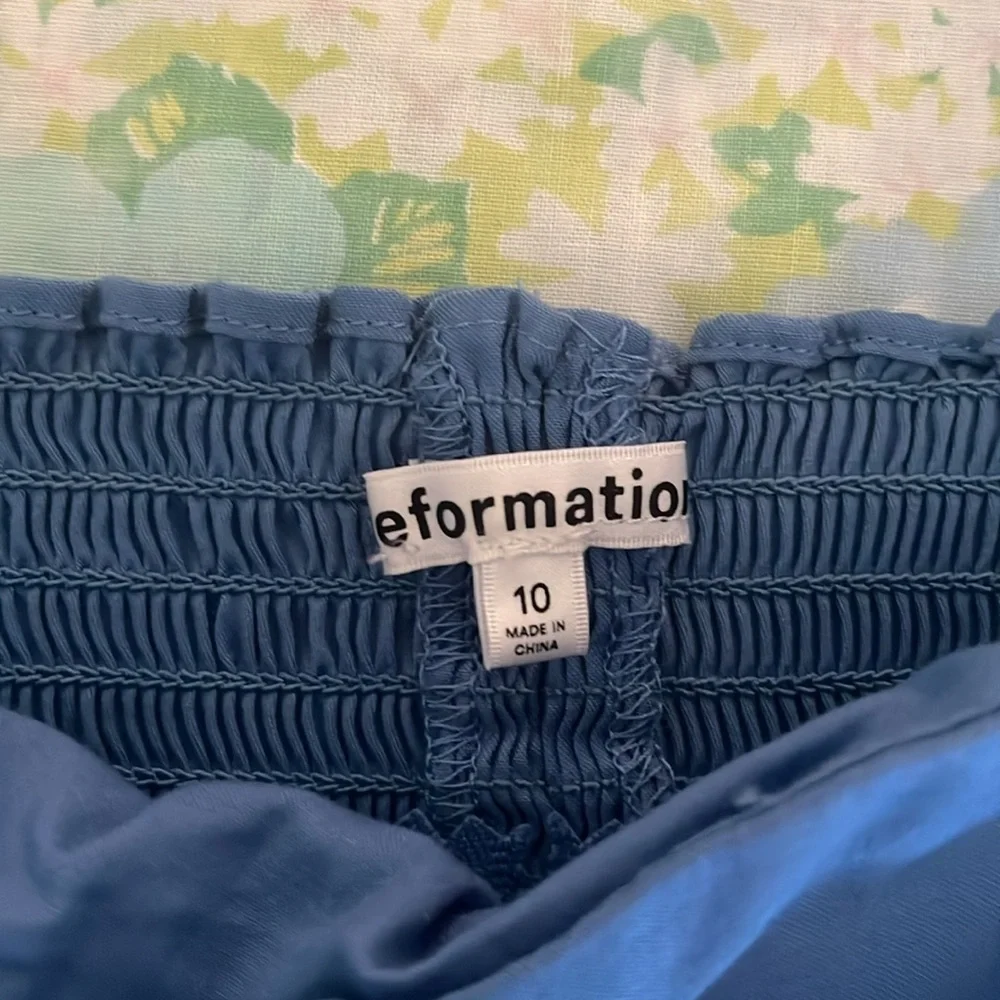 NWT Reformation | Radish Top Puff Sleeve‎ Smock Back Side Ruching Size 10 Boho